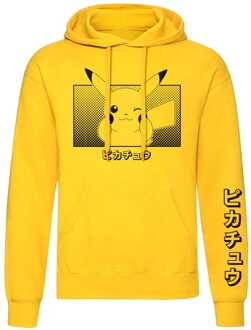 Pokemon Hooded Sweater Pikachu Katakana Size XL