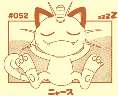 Pokémon Meowth Unisex T-Shirt - Wit Vintage Wash - M Crème