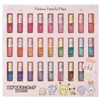 Pokemon Peaceful Place Peel Off Nail Polish 26 Colors Set 26 pcs