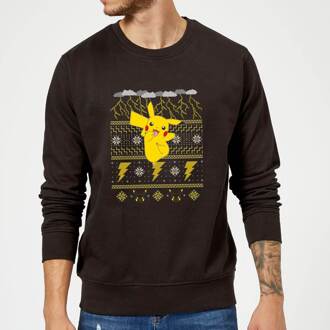 Pokemon Pikachu Christmas Christmas Jumper - Black - S Zwart