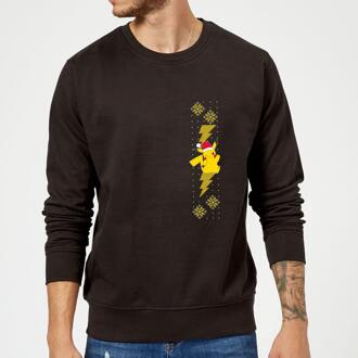 Pokemon Pikachu Christmas Wave Christmas Jumper - Black - 3XL Zwart