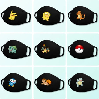 Pokemon Pikachu Squirtle Charmander Mask Cartoon Maska For Kid Adult Reusable Washables Dust Proof Mouth Washable Mouth Mask New