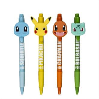 Pokémon Pok?mon Balpennen - set 4x stuks - multi kleuren - kantoor/school - uitdeelcadeautjes