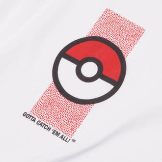 Pokémon Pokéball Unisex T-Shirt - White - L - Zwart