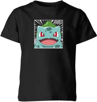 Pokémon Pokédex Bulbasaur #0001 Kids' T-Shirt - Black - 122/128 (7-8 jaar) Zwart - M