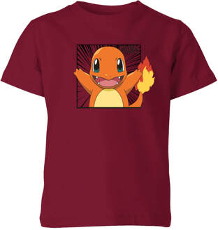Pokémon Pokédex Charmander #0004 Kids' T-Shirt - Burgundy - 110/116 (5-6 jaar) Rood - S