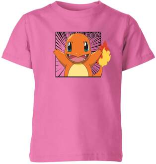 Pokémon Pokédex Charmander #0004 Kids' T-Shirt - Pink - 110/116 (5-6 jaar) Roze - S