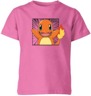 Pokémon Pokédex Charmander #0004 Kids' T-Shirt - Pink - 98/104 (3-4 jaar) Roze - XS