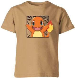 Pokémon Pokédex Charmander #0004 Kids' T-Shirt - Tan - 122/128 (7-8 jaar) Lichtbruin - M