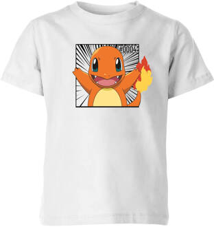 Pokémon Pokédex Charmander #0004 Kids' T-Shirt - White - 134/140 (9-10 jaar) Wit - L