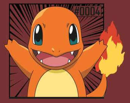 Pokémon Pokédex Charmander #0004 Men's T-Shirt - Burgundy Acid Wash - XXL Rood