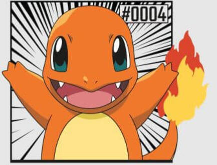 Pokémon Pokédex Charmander #0004 Women's T-Shirt - Grey - XL Grijs