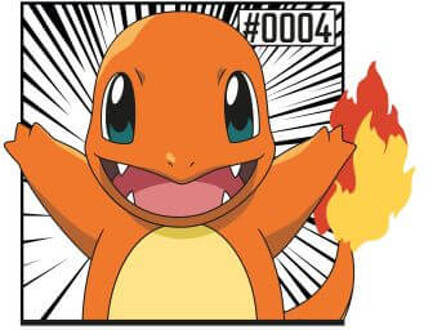 Pokémon Pokédex Charmander #0004 Women's T-Shirt - White - S Wit