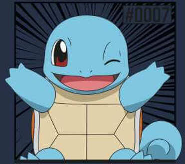 Pokémon Pokédex Squirtle #0007 Hoodie - Navy - XXL