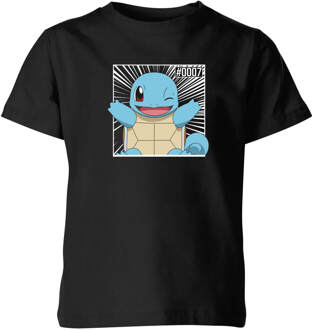 Pokémon Pokédex Squirtle #0007 Kids' T-Shirt - Black - 122/128 (7-8 jaar) Zwart - M
