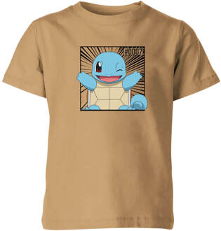 Pokémon Pokédex Squirtle #0007 Kids' T-Shirt - Tan - 98/104 (3-4 jaar) Lichtbruin - XS