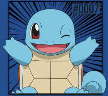Pokémon Pokédex Squirtle #0007 Men's T-Shirt - Blue - M Blauw
