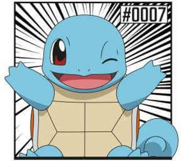 Pokémon Pokédex Squirtle #0007 Men's T-Shirt - White - 4XL Wit
