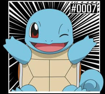 Pokémon Pokédex Squirtle #0007 Women's T-Shirt - Black - XS Zwart