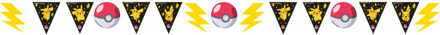 Pokémon slinger/vlaggenlijn - zwart/geel - papier - 3,3m x 18 cm