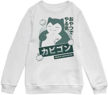 Pokémon Snorlax Snack Time Kids' Sweatshirt - White - 122/128 (7-8 jaar) Crème - M
