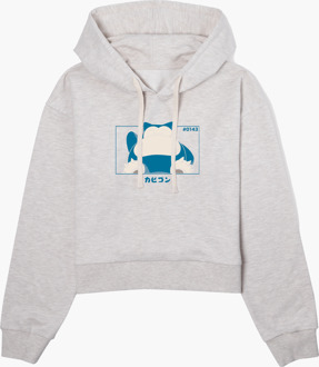 Pokémon Snorlax Women's Cropped Hoodie - Ecru Marl - XS