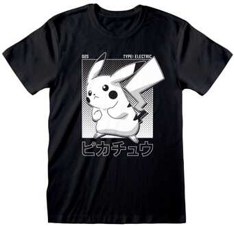 Pokemon T-Shirt Halftone Pikachu Size L