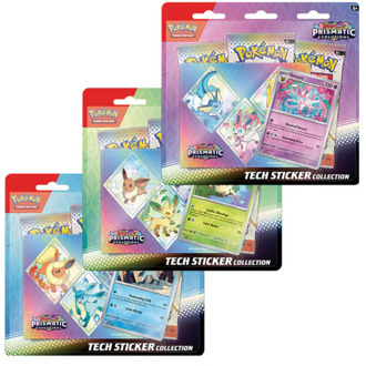 Pokémon TCG: Scarlet & Violet 8.5 - Prismatic Evolutions Tech Sticker Collection - Assorted Display (Includes 1 Set Only)