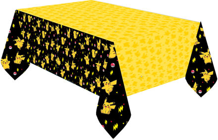 Pokémon themafeest tafelkleed - geel/zwart - papier - 120 x 180 cm