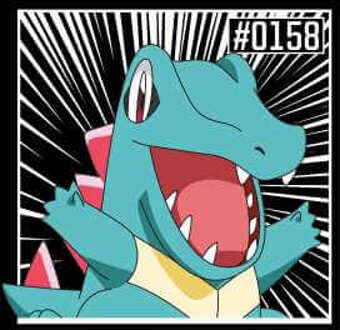 Pokemon Totodile Men's T-Shirt - Black - XXL Zwart