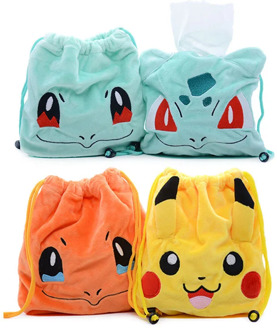 Pokemon Wonder Frog Seed Jenny Turtle Little Fire Dragon Pikachu Plush Doll Bundle Pocket Storage Miscellaneous Bag Coin Purse