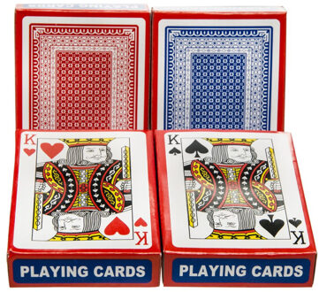 Poker/kaartspel - 1x - speelkaarten geplastificeerd Multi