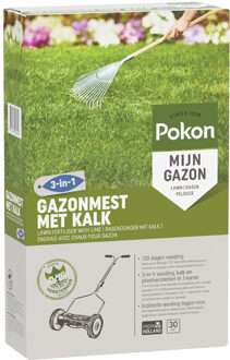 Pokon Gazonmest met Kalk 3-in-1 - 30m2