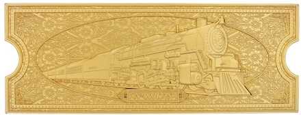 Polar Express Replica Train Ticket 24k Gold Plated Limited Edition