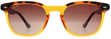 Polar Rechthoek Heren Glimmend Kristal Honing Havana Bruin Gepolariseerd 362 - One Size