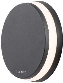 Polaris LED Wandlamp - 6 Watt - 43 Lumen - 3000K warm wit - 12V - IP44 Waterdicht - Rond - 360 graden Stralingshoek - Antraciet