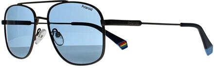 Polaroid Aviator Heren Ruthenium Blauw Gepolariseerd PLD 6235/S/X Grijs - One Size