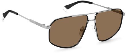 Polaroid Bicolor Roestvrijstalen Zonnebril Veelkleurig