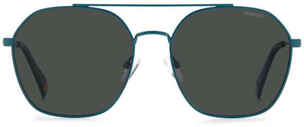 Polaroid Blauwe RVS Zonnebril - One Size