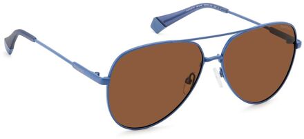 Polaroid Blauwe RVS Zonnebril