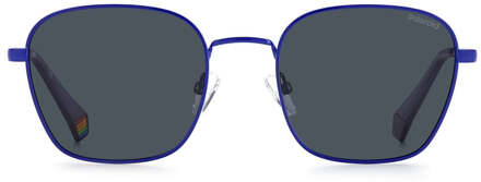Polaroid Blauwe RVS Zonnebril