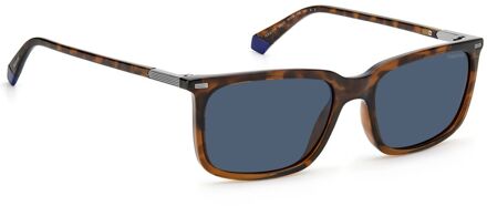 Polaroid Bruine Kunststof Zonnebril - One Size