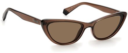 Polaroid Bruine Plastic Zonnebril - One Size