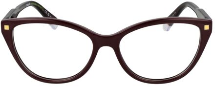 Polaroid Cateye Acetate Oogglazen Donkerrood