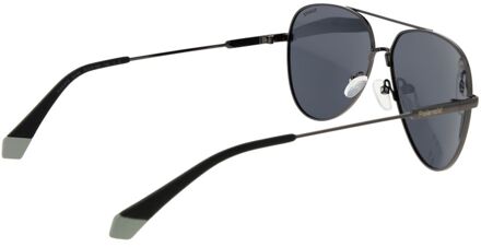 Polaroid Grijze Metalen Zonnebril Grijs - One Size