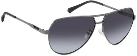 Polaroid Grijze Metalen Zonnebril Grijs