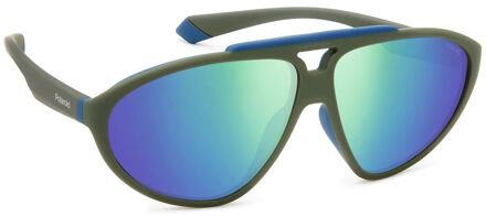 Polaroid Groene Rubber Zonnebril