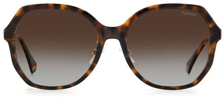 Polaroid Octagonale Zonnebril met Verlooplenzen Bruin