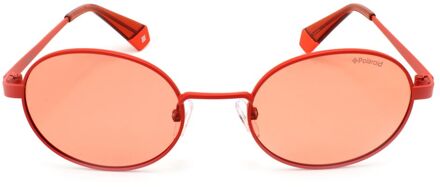 Polaroid Oranje Metalen Zonnebril - maat