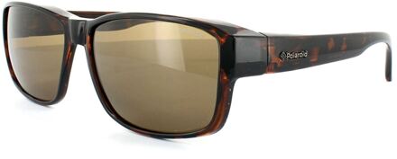 Polaroid Overzetzonnebril P8406 Havana/bruin - gepolariseerd